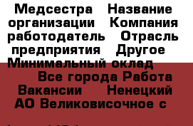 Медсестра › Название организации ­ Компания-работодатель › Отрасль предприятия ­ Другое › Минимальный оклад ­ 15 000 - Все города Работа » Вакансии   . Ненецкий АО,Великовисочное с.